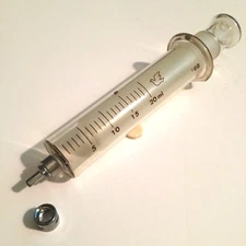 5 mL 10 ml 20 mL 50 mL GLASS SYRINGE LUER LOCK TIP / SLIP TIP DISPENSER NEW USA