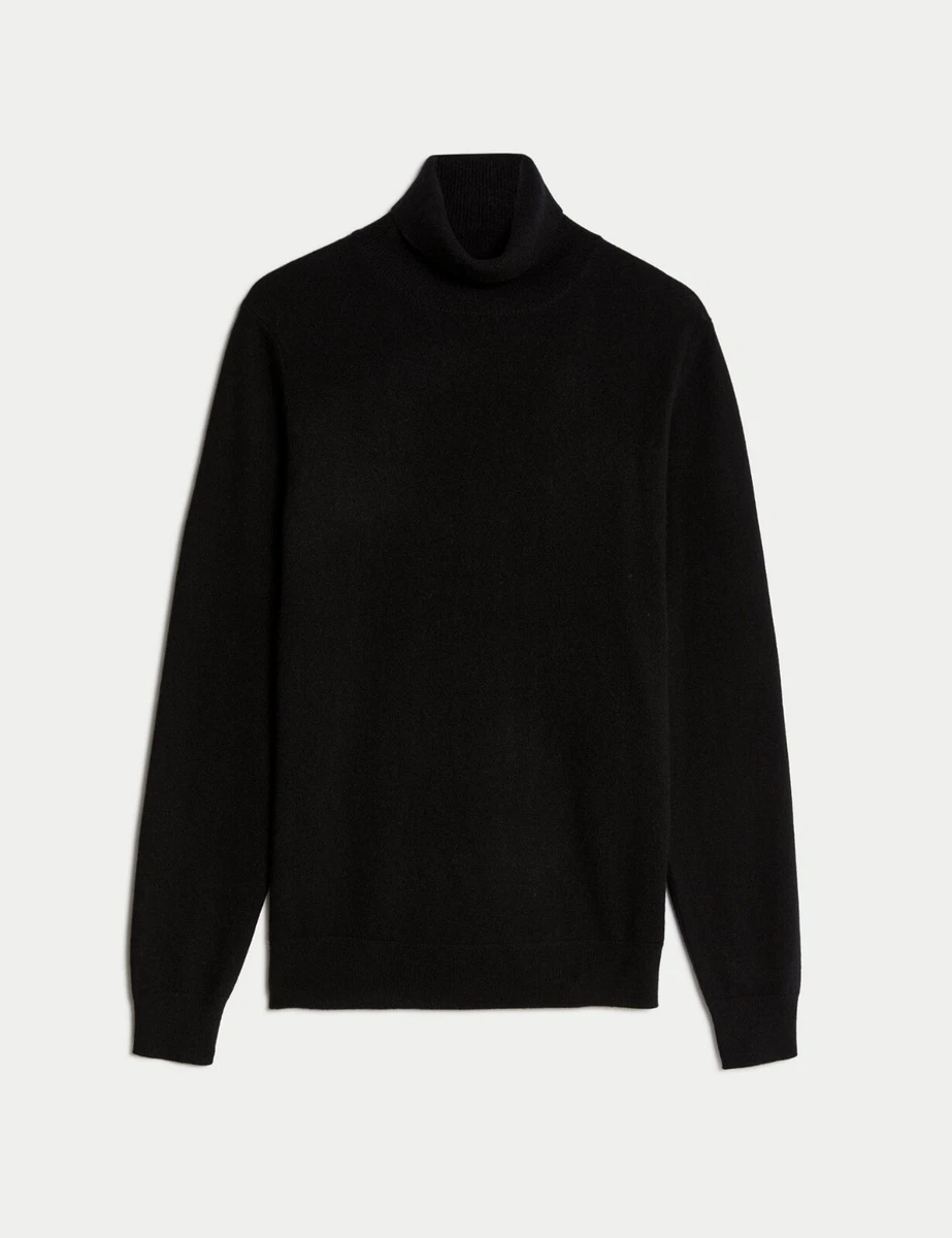 Black polo neck marks and spencer outlet