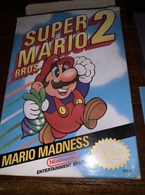 Super Mario Bros. 2 complete in box nintendo nes original game NR MINT