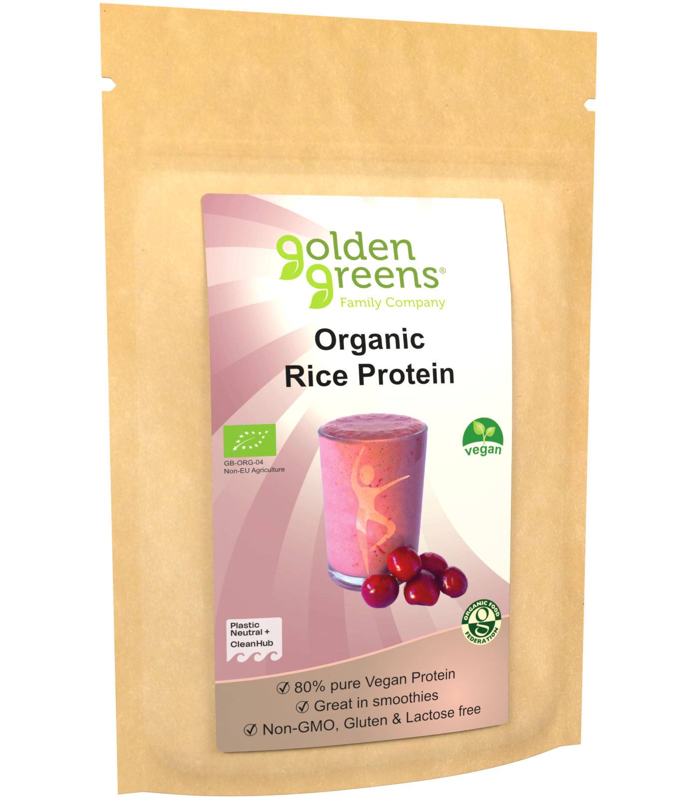 Rice Protein Powder 250g for Muscle Growth - Organic ✅ Vegan ✅ 80% Protein ✅