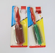 Lot Vintage 90s Conair Colors Styling Hair Brush All Purpose Round Styling Brush