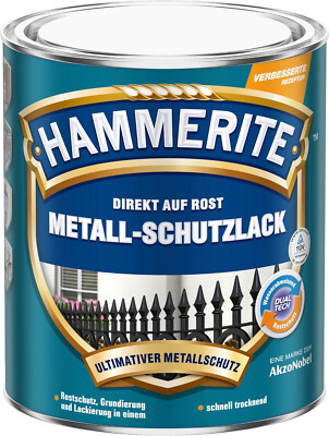 Hammerite Metallschutzlack 2,25 l ( 3 x 750 ml ) , in verschiedenen Farbtönen
