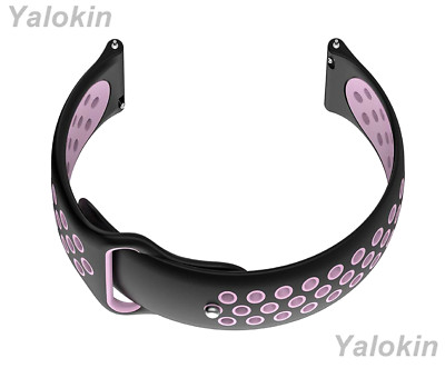Black and Pink Band Strap with Quick Release Pins for Huawei Watch 2 Classic 