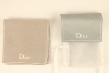 2 Christian Dior White Mini Drawstring Cotton Dust Bags Jewelry Storage Pouch