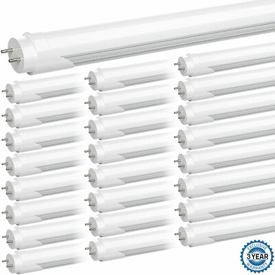 25PCS T8 4FT LED Tube Light Bulbs 28W G13 6000K Frost 4 Foot Led Shop Lights ETL
