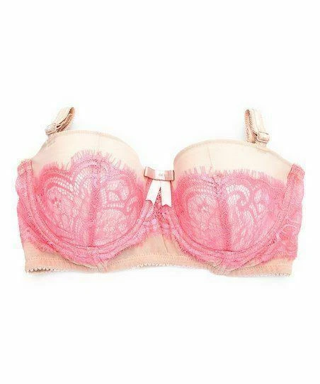 Love Claudette Odette Longline Balconette Bra Hot Coral Blondie Sexy Brassiere - Image 2 of 2