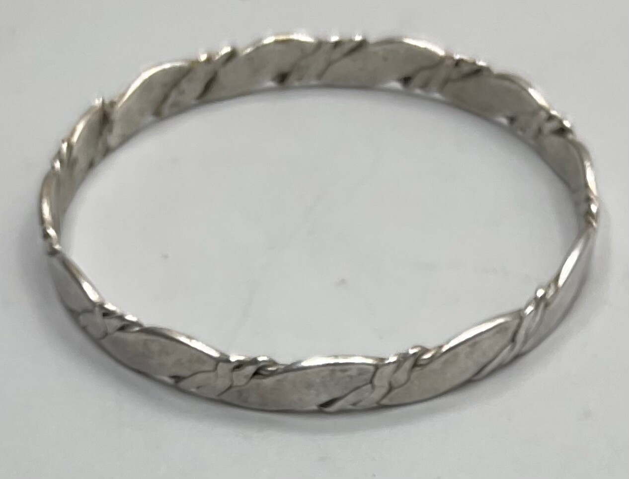 TAXCO SOLID  STERLING   BANGLE BRACELET - image 1