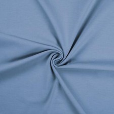 Tessuto Per Abito In Cotone Jersey Elastan Stretch - BLU CHIARO