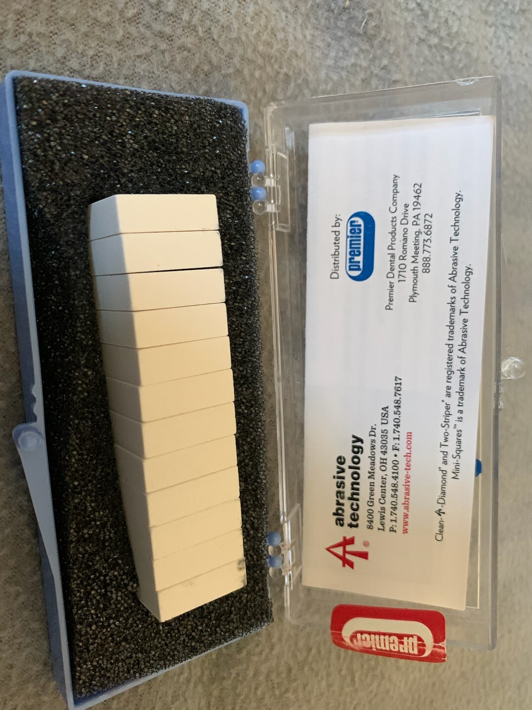 Dental Sharpening stonesbrown and white for dental hygiene instruments