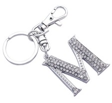 English Alphabet Letter Initial M Purse Charm Key Chain Birthday Gift k3001M