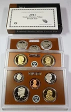 2011 S Proof Clad Complete 14 Coin US Set Box & COA #45916Y