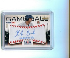 2014 USA Baseball College Inscribed Game Ball Nicholas Banks Auto 3/20 Character