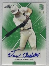 2021 LEAF PERFECT GAME AUTO TANNER CHELETTE GREEN PAPER 9/10