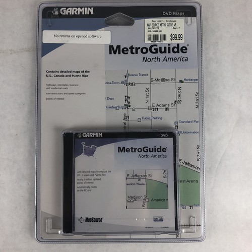 Garmin Map Source Metro Guide North America Navigation Driving DVD V5 | eBay