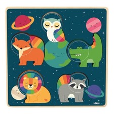 Puzzle encastrement tactile 5 pièces en bois Espace par Andy Westface-Vilac 7401