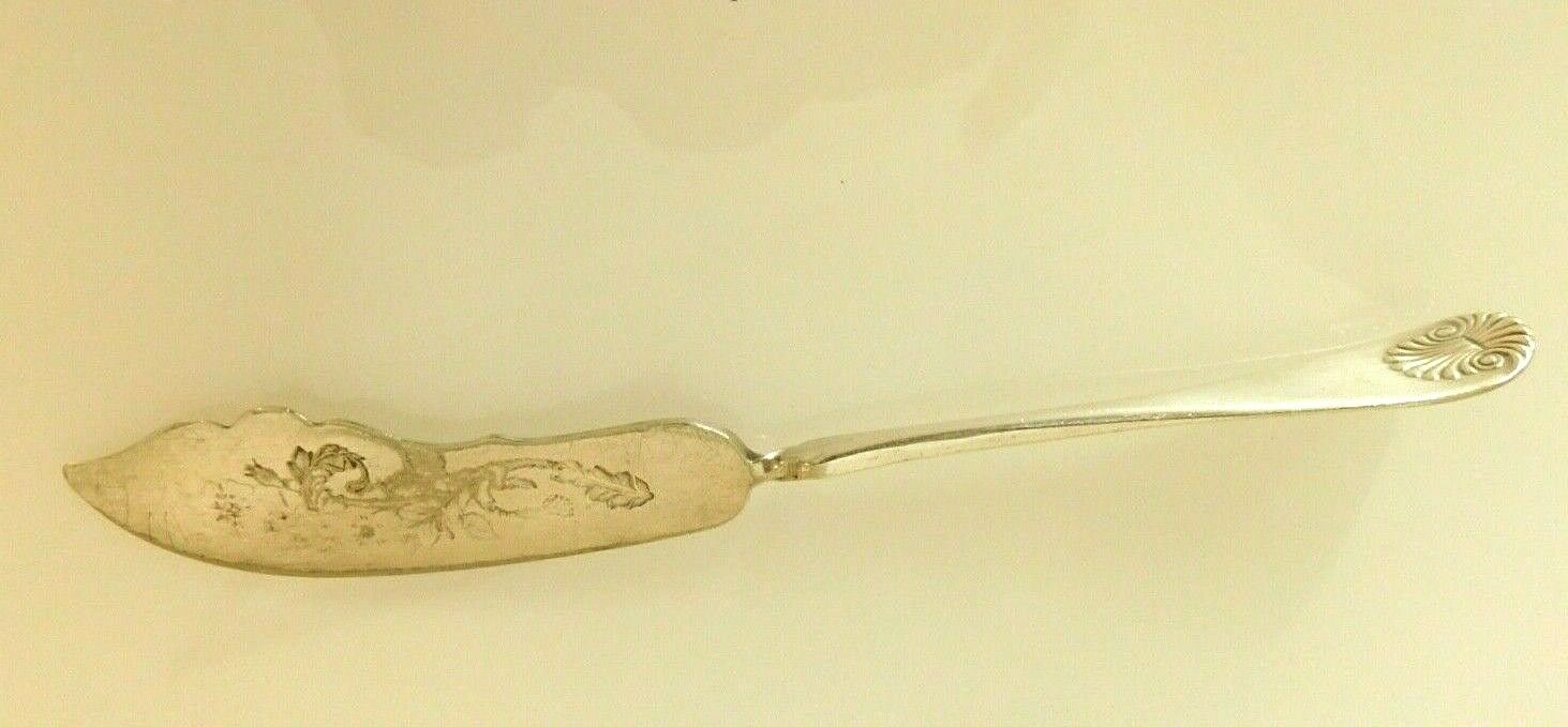 VINTAGE RARE ?? WM. ROGERS & SON ETCHED CHEESE KNIFE--7 1/4"--NONE ON EBAY CW 30