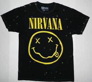 Rock Band Nirvana Vintage Face Bleached 
