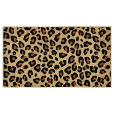 Leopard Print Welcome Doormat Indoor Outdoor Brown Cheetah Spot Door Mat Mode...
