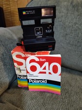 Rare Vintge Polaroid Land Sun 600 w/ film Packs Colored - Blk. Whi.