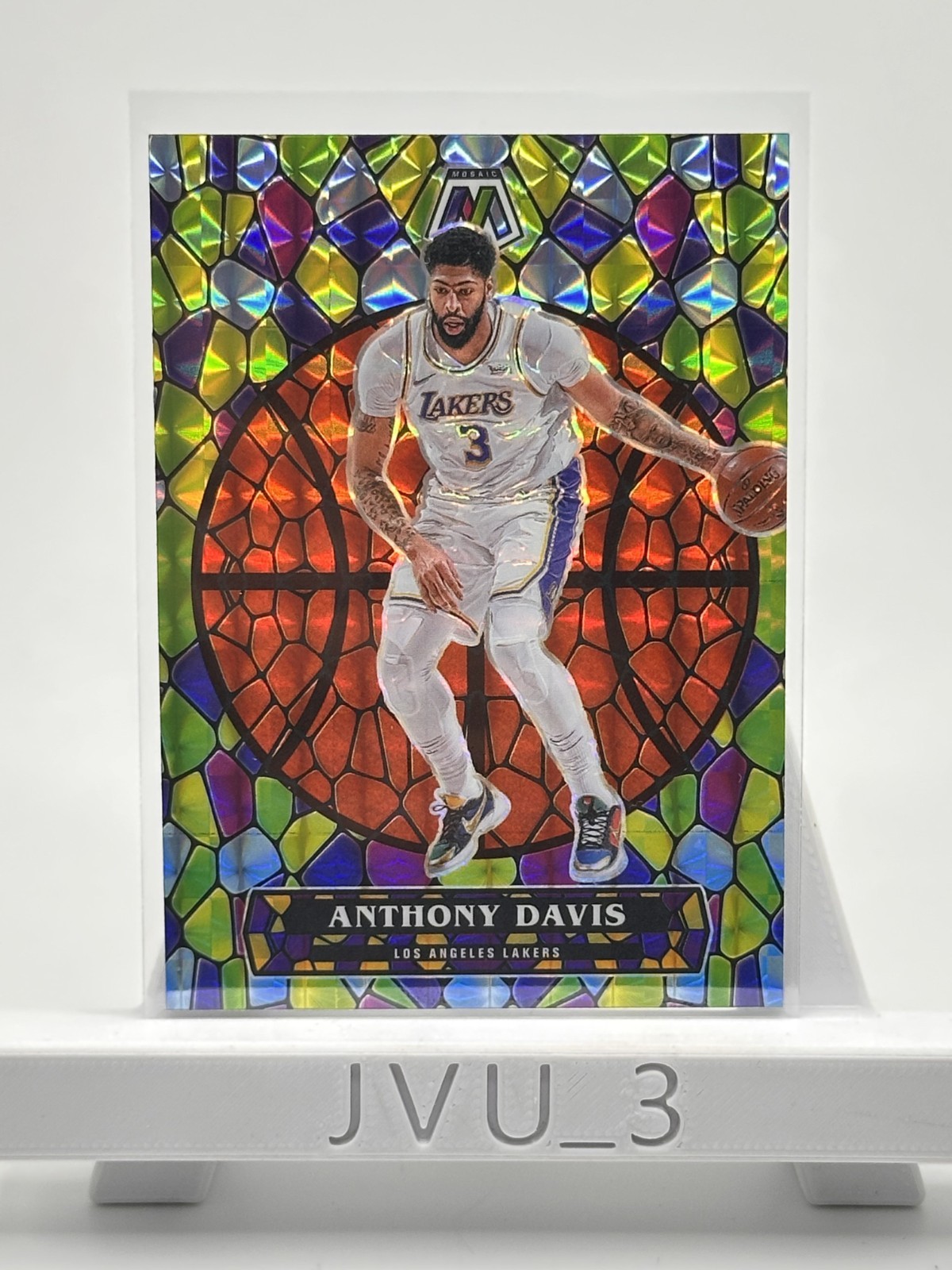 2020-21 MOSAIC NBA ANTHONY DAVIS STAINED GLASS WINDOW No. 2 Lakers Mavericks NM
