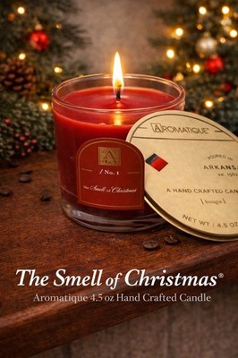 Aromatique Smell of Christmas 4.5 oz Candle Glass Jar Holiday Scent Made in USA