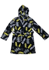 Batman Plush Bathrobe Bath Robe Pajama Boy Size 8