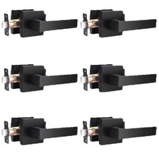 Probrico Passage Door Levers With Sqare Rosette Set Of 6