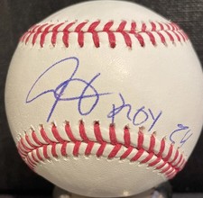 Luis Gil Signed New York Yankees OMLB Baseball JSA COA W/Rookie Of Year 24