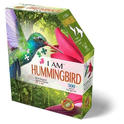 Madd Capp I Am Hummingbird 300-Piece Bird-Shaped Jigsaw Puzzle (US IMPORT)