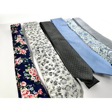Men  s Tie Lot of 6   Floral  Modern Polka Dot Styles Express, H M, Calvin Klein