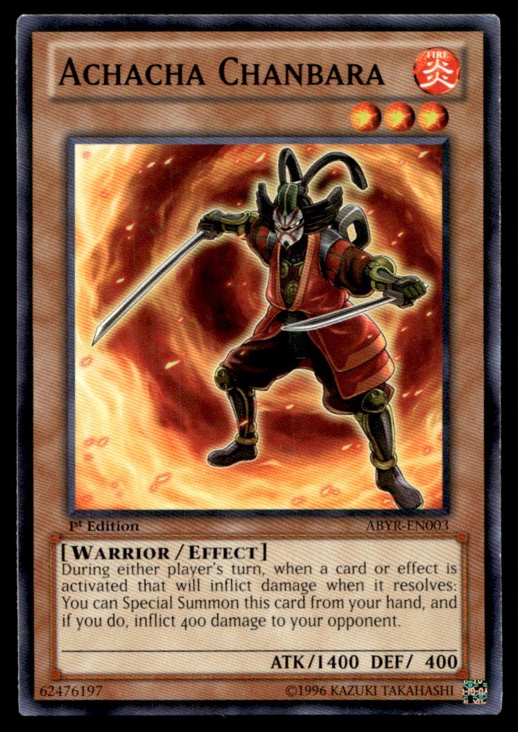 Achacha Chanbara Abyss Rising ABYR-EN003 MP YuGiOh TCG | Buy 10 Get 10 Free