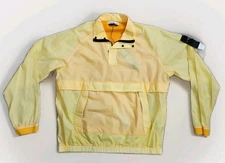 Stone Island Yellow Resin Poplin-TC Pullover Popover Jacket Size Medium