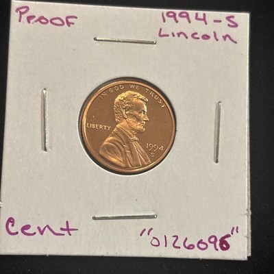 1994 S Lincoln Cent Proof Penny  0126096  1C