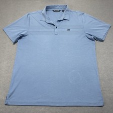 Travis Mathew Shirt Adult Extra Large Blue Polo Performance Golf Casual Mens