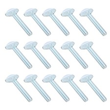 1/4"-20x1-1/2" Carbon Steel Thumb Screws 15Pcs Blue White Galvanized Racket Head