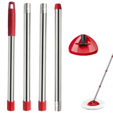 Spin Mop Handle, 4-Section 30-to-58 inch Mop Stick and Base Compatible with O...