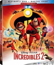 Disney / Pixar - Incredibles 2  Blu-Ray  DVD  Digital Code