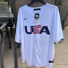 NEW - WITH TAGS- NIKE TEAM USA WORLD BASEBALL CLASSIC SEWN JERSEY SIZE XXL