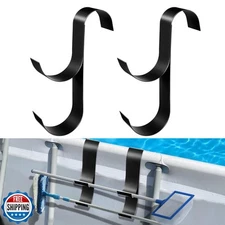 Saillong 2 Pcs Pool Fence Hooks for Pool Equipment, Heavy Duty Metal Double H