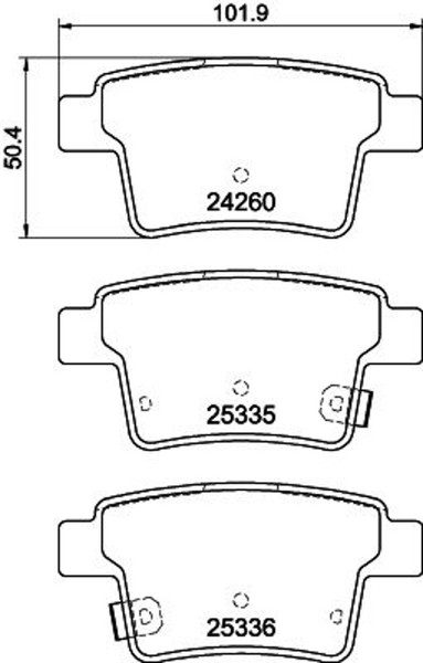 Bremsbelagsatz Scheibenbremse Hella Pagid 8DB 355 012-171 FüR Mondeo Jaguar Ford-image