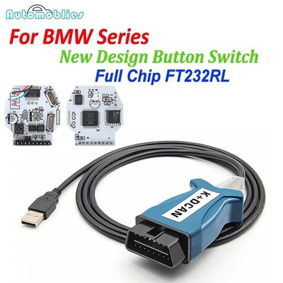 BMW K DCAN Diagnostic Cable FTDI Chip OBD2 Scanner USB Interface for Windows 7