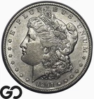 1891-S Morgan Silver Dollar Coin, Flashy Choice AU++
