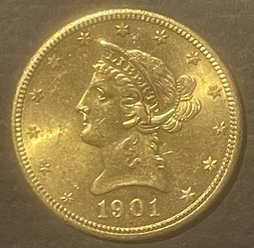 1901-S $10 GOLD LIBERTY EAGLE Classic Coin Brilliant Uncirculated : 10521