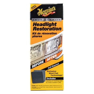 Meguiar's Scheinwerfer Restaurationsset für Auto / Motorrad, inkl. Windschutzscheibe (G1900)