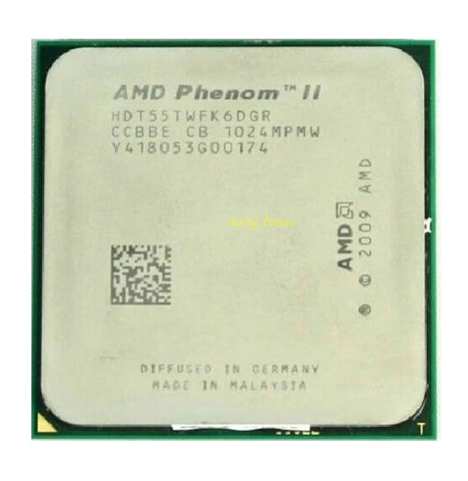 AMD Phenom II x6 1055T HDT55TWFK6DGR Six-Core 2.8GHz Socket AM3 CPU Processor - Image 2 of 3