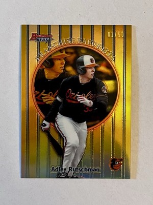 Adley Rutschman 2019 Bowman's Best Franchise Favorites # 01/50 Gold Refractor