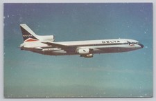 Delta Air Lines Lockheed L-1011 TriStar Airplane Vintage Postcard