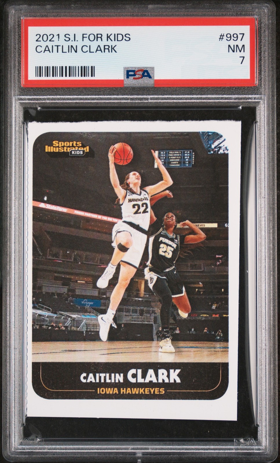 $ PSA 7 NM Caitlin Clark 2021 S.I. for Kids #997 Rookie Card Iowa Hawkeyes SI