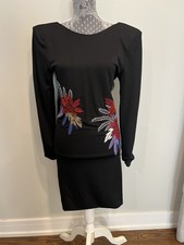 balmain dress black long sleevessize 40 Italy...