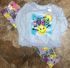Justice Girl's Emoji Hugs Pajama set size 14
